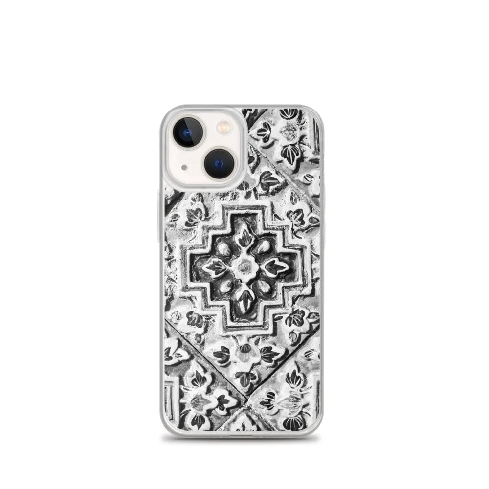 Tactile - Designer Travels Art Iphone Case - Black And White - Iphone 13 Mini - Mobile Phone Cases - Aesthetic Art