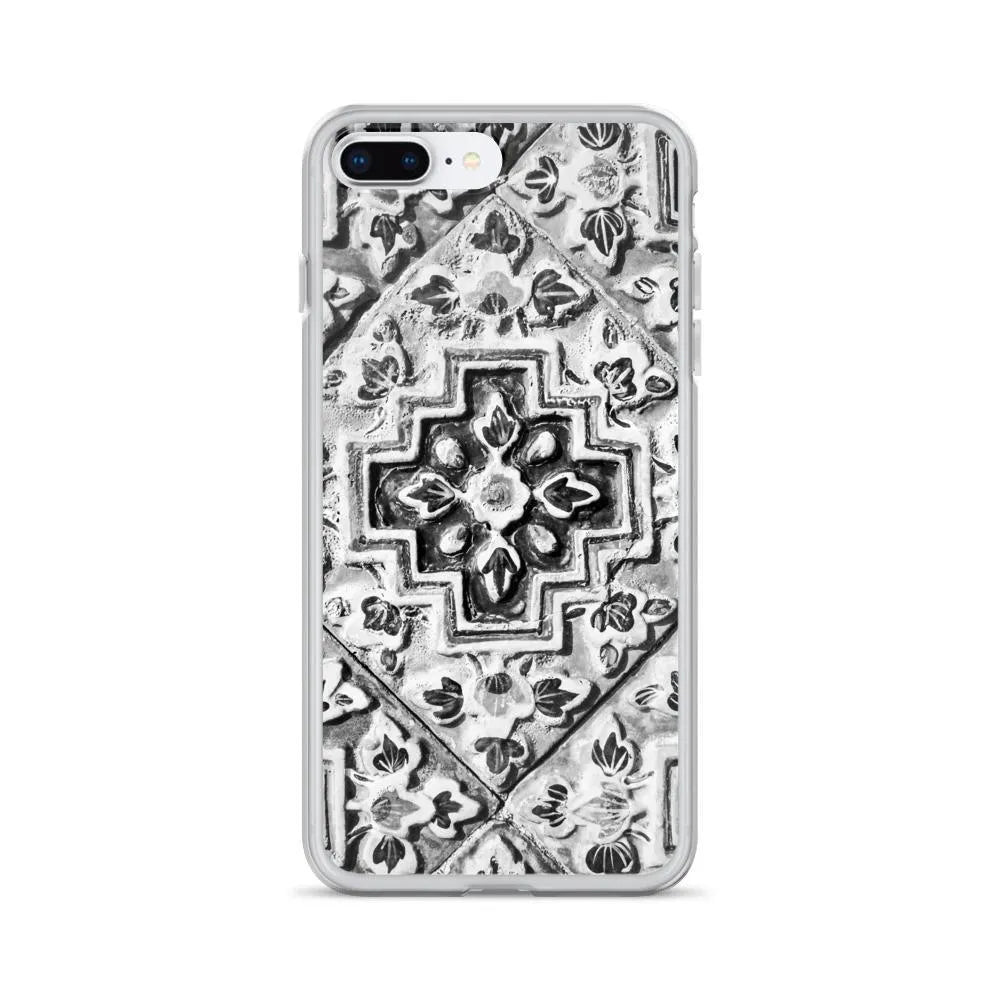 Tactile - Designer Travels Art Iphone Case - Black And White - Iphone 7 Plus/8 Plus - Mobile Phone Cases - Aesthetic Art