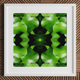 Emmène-moi chez ton Leader - Impression d'art Op Trippy Leaves, 12x12’’ / 31x31cm / Cadre blanc / Passe-partout 2’’, Affiches, Impressions et Œuvres visuelles, Toby