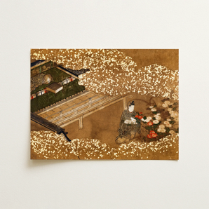 Tale of Genji - Japanese Garden Woodblock Art Print / Canvas, 16x12’’ / 41x31cm / Unframed / no Border, Posters Prints & Visual Artwork,
