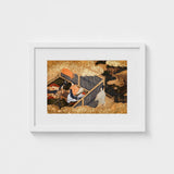 Tale of Genji - Japanese Courtly Aesthetics Art Print / Canvas Kneels Beneath, Rolled-back Eaves Prints