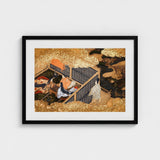 Tale of Genji - Japanese Courtly Aesthetics Art Print / Canvas Kneels Beneath, Rolled-back Eaves Prints