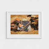 Tale of Genji - Japanese Courtly Aesthetics Art Print / Canvas Kneels Beneath, Rolled-back Eaves Prints