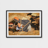 Tale of Genji - Japanese Courtly Aesthetics Art Print / Canvas Kneels Beneath, Rolled-back Eaves Prints