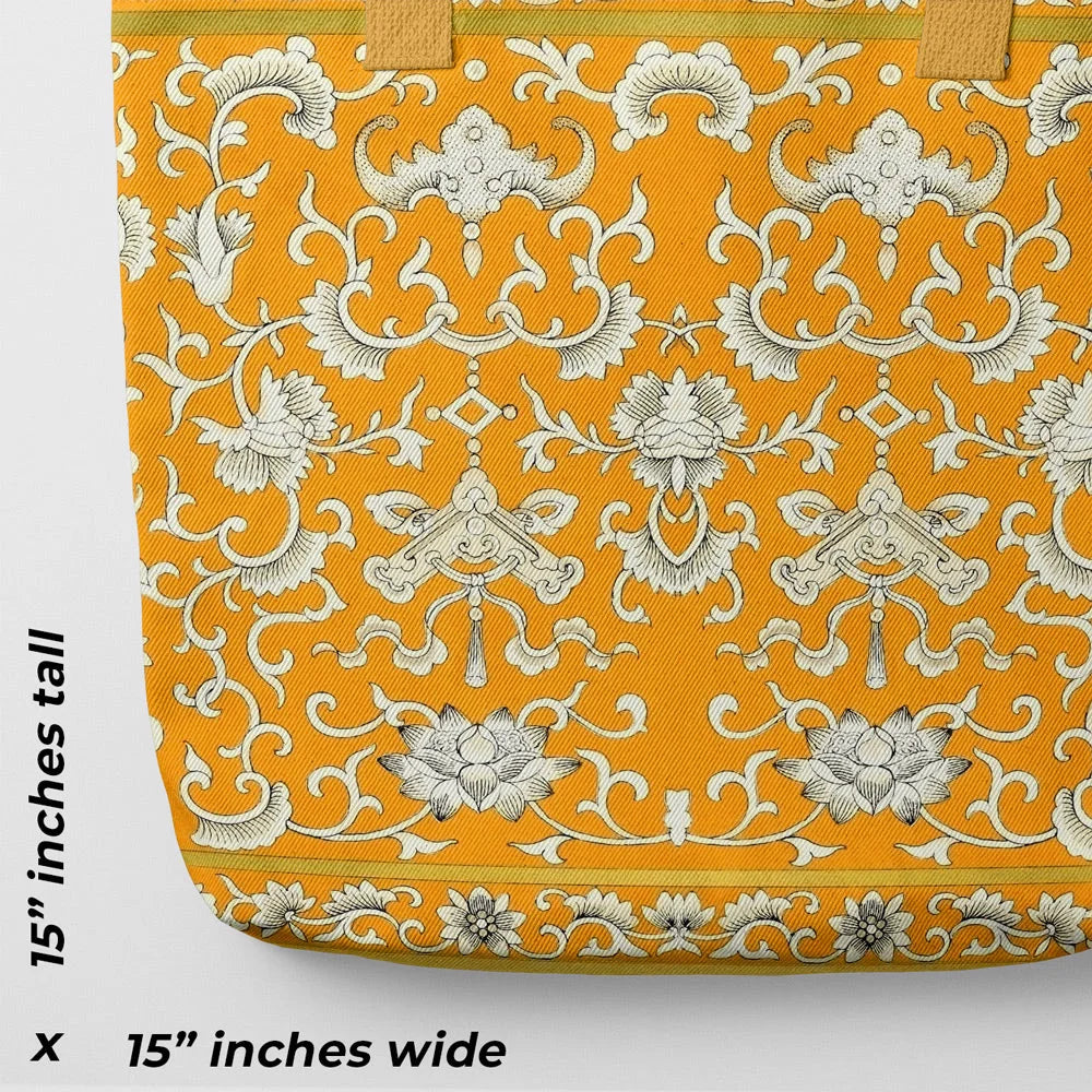 Tangerine Dream - Chinoiserie Shopping Tote Bag Bags