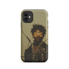 On Target Black Gay Biker Queen Iphone Case, 11 / Matte, Phone Case Stylized Portrait