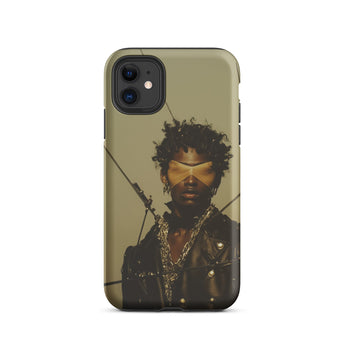 On Target - Black Gay Biker Queen Iphone Case, 11 / Matte, Phone Case Stylized Portrait