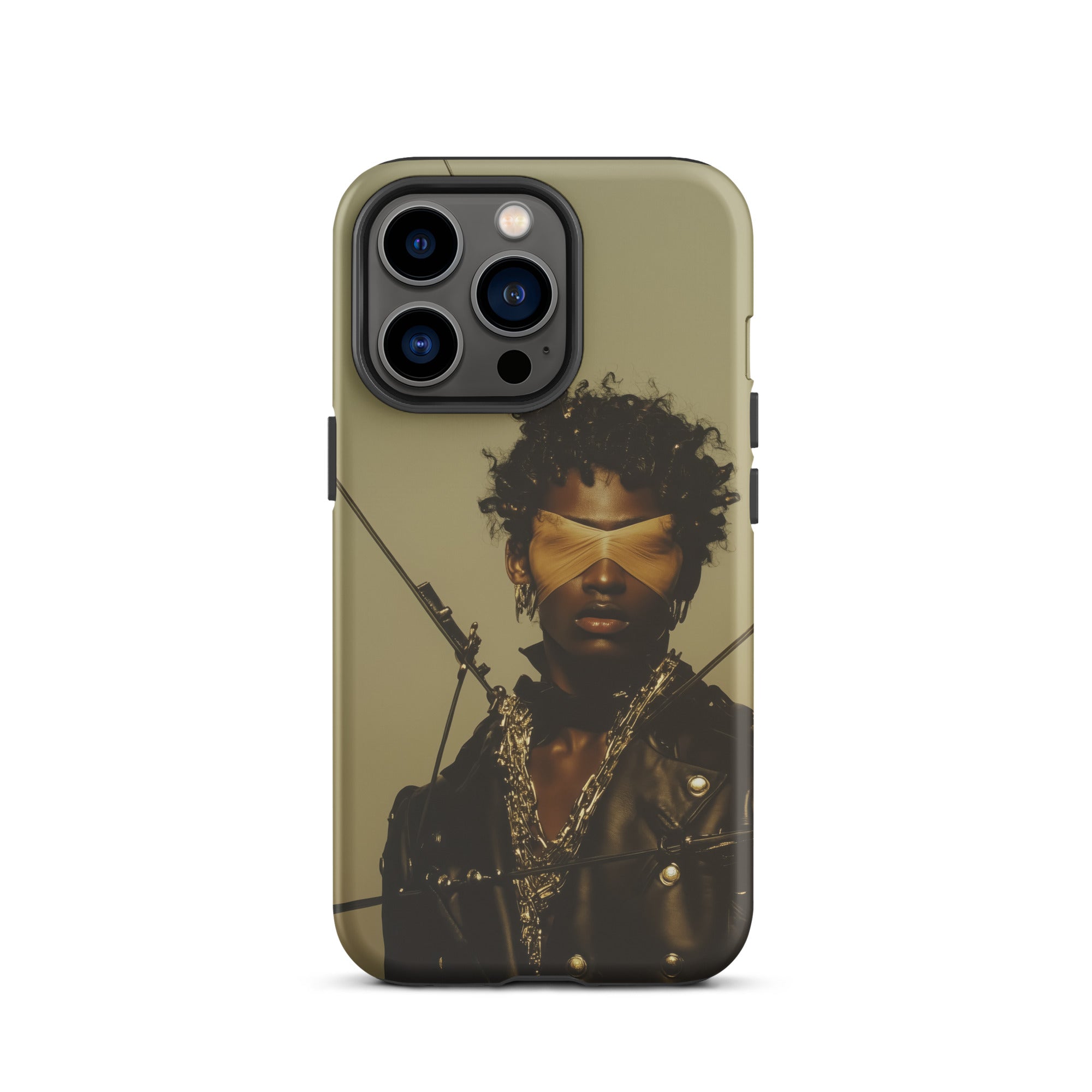 On Target Black Gay Biker Queen Iphone Case, 13 Pro / Matte, Phone Case Person Gold Mask
