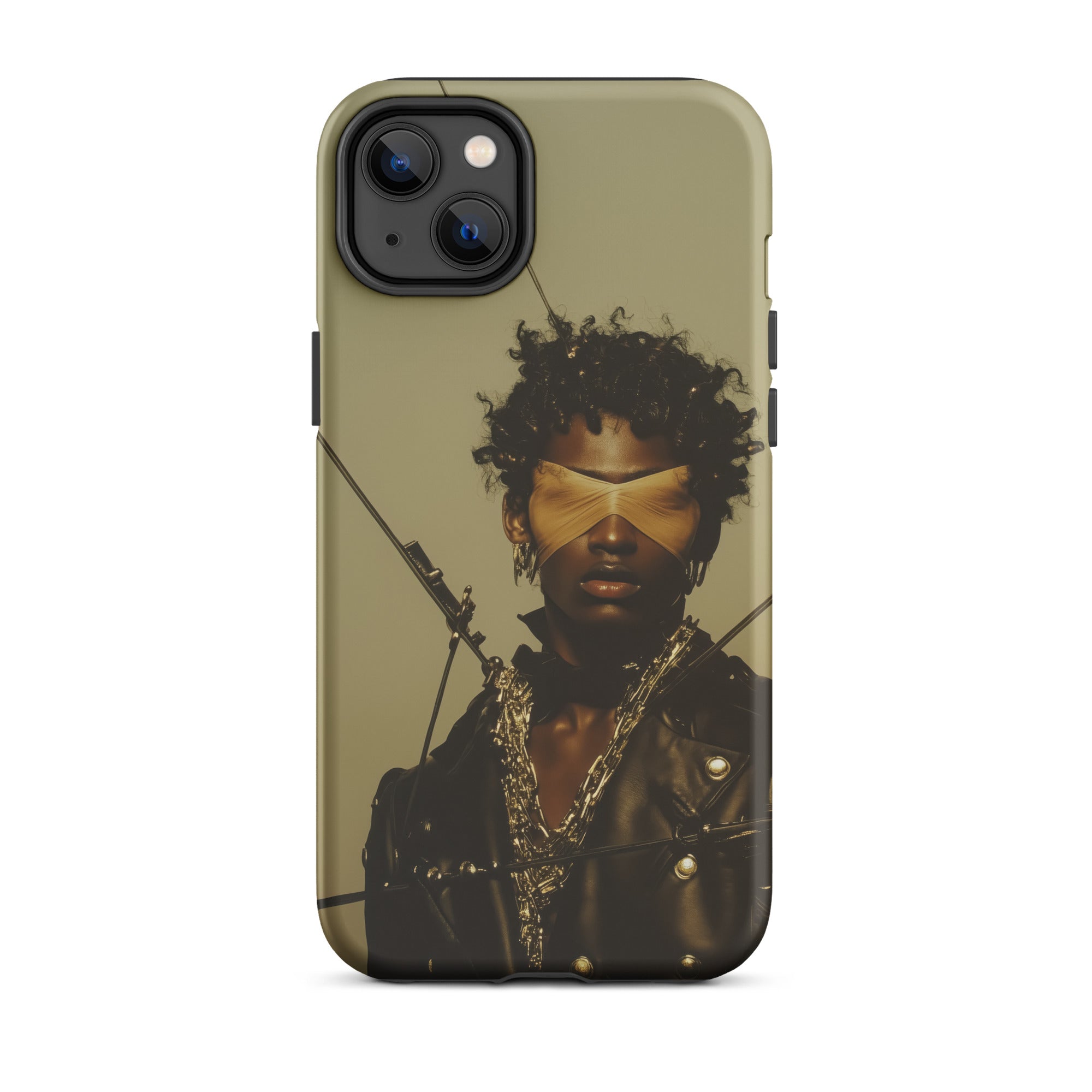 On Target Black Gay Biker Queen Iphone Case, 14 Plus / Matte, Olive Green Phone Case