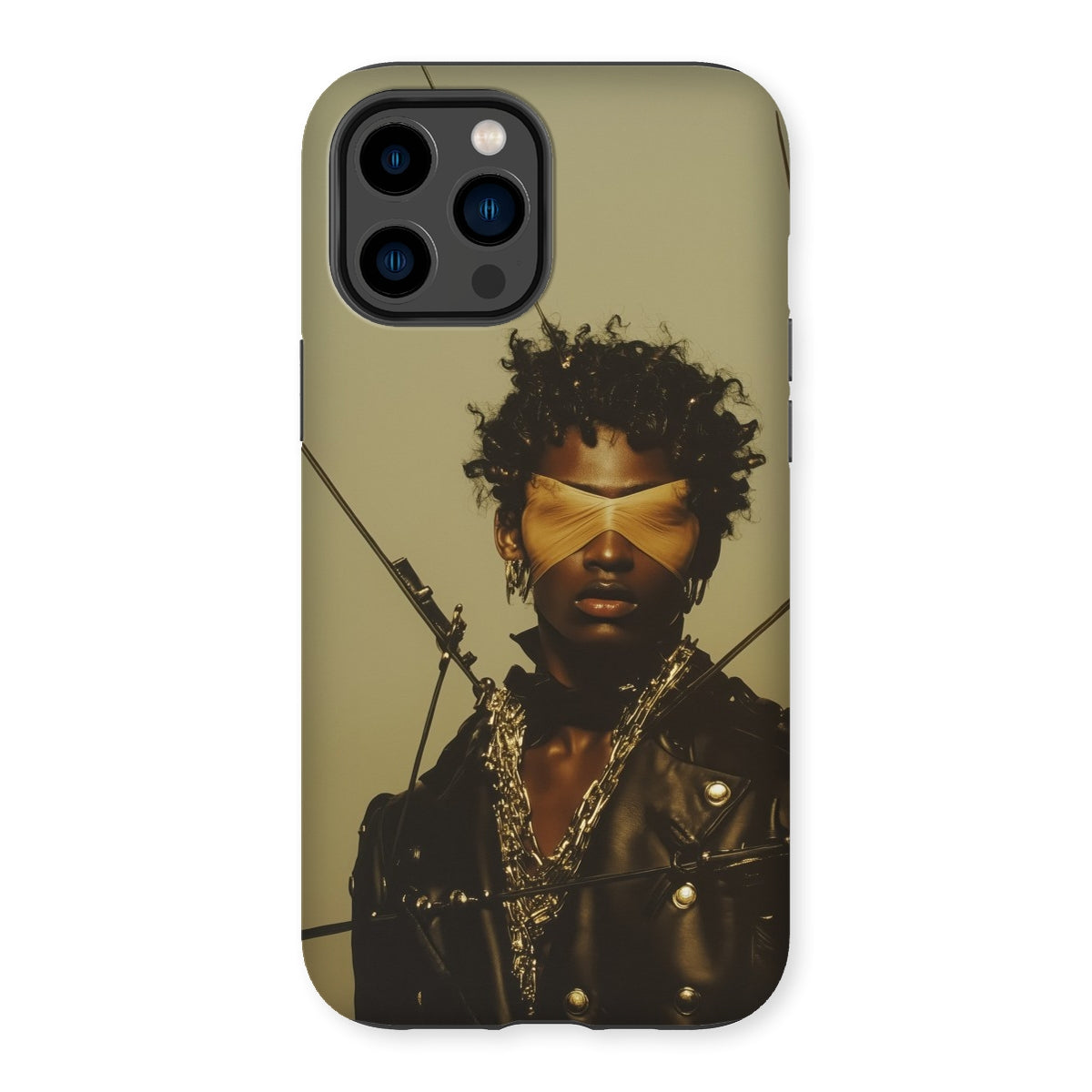 On Target - Black Gay Biker Queen Iphone Case, 14 Pro Max / Matte, Phone Case Blindfolded Person