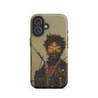 On Target Black Gay Biker Queen Iphone Case, 16 / Matte, Phone Case Stylized Portrait