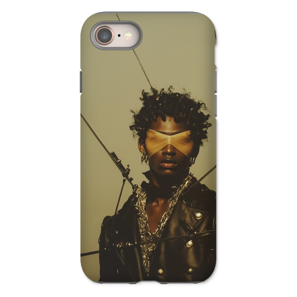 On Target Black Gay Biker Queen Iphone Case, 8 / Matte, Phone Case Blindfolded Person