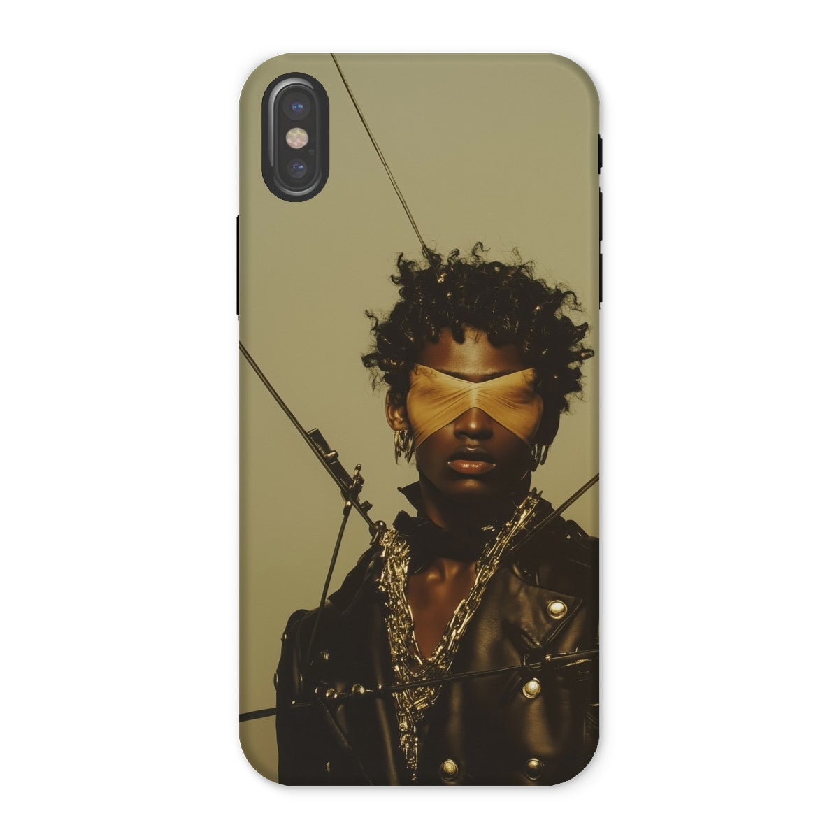 On Target Black Gay Biker Queen Iphone Case, x / Matte, Phone Case Blindfolded Person