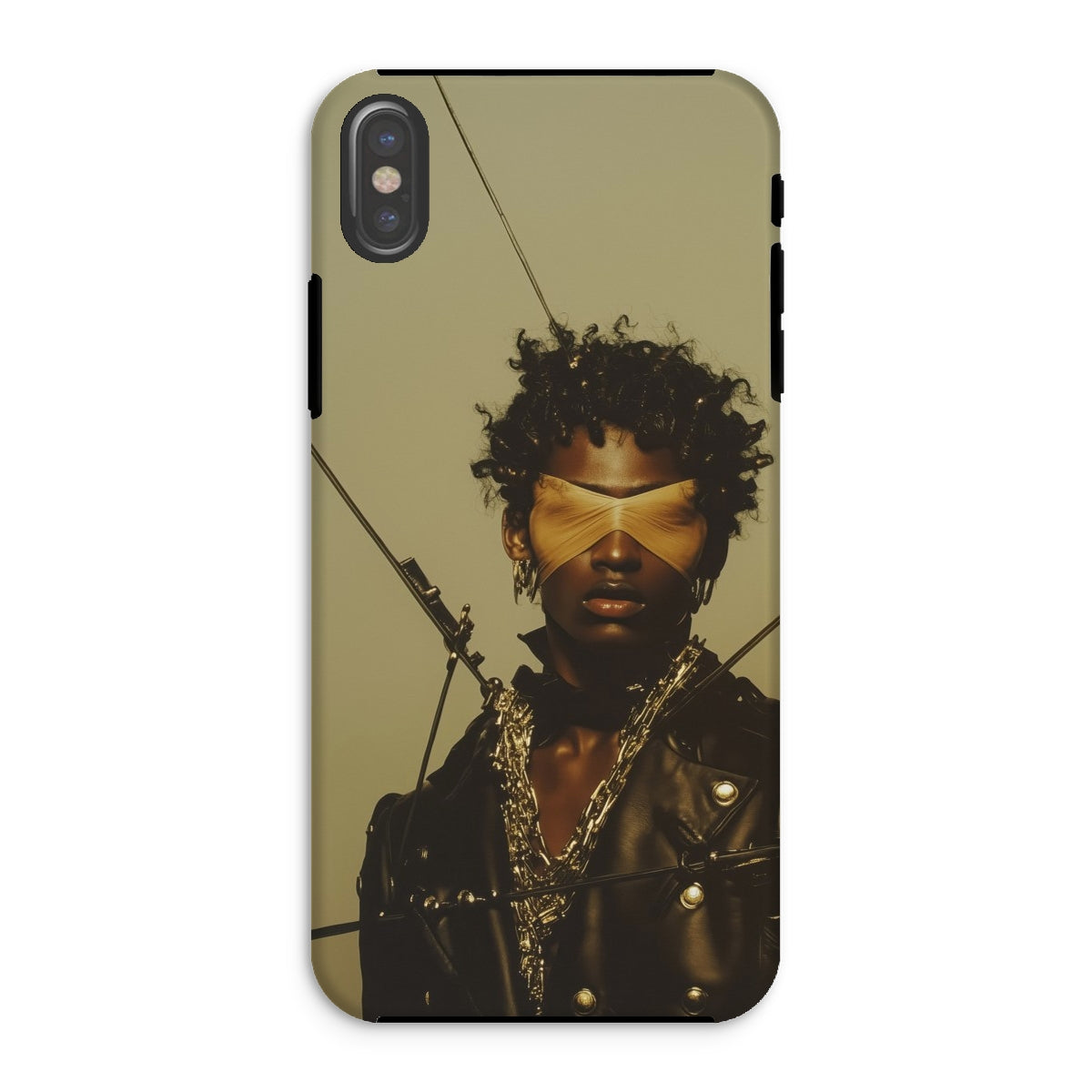 On Target Black Gay Biker Queen Iphone Case, Xs / Matte, Phone Case Blindfolded Person