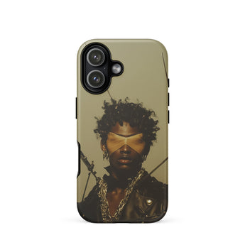 On Target - Black Gay Biker Queen Phone Case Iphone 17 / Matte Black Leather Phone Case Printed Man Armor Chainmail Gay Biker, Biker Queen,