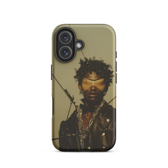 On Target - Black Gay Biker Queen Phone Case Iphone 16 / Matte Phone Case Stylized Portrait Black Gay Biker, Biker Queen, Queen Iphone