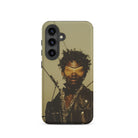 On Target Black Gay Biker Queen Samsung Case, Galaxy S24 / Matte, Smartphone Case Printed Person Blindfold Chains