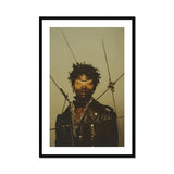 On Target - Black Gay Motorcycle Queen Art Print, Framed Portrait Person Blindfold