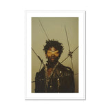 On Target - Black Gay Motorcycle Queen Art Print, Framed Portrait Blindfolded Person