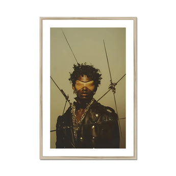 On Target - Black Gay Motorcycle Queen Art Print, Framed Portrait Person Blindfold