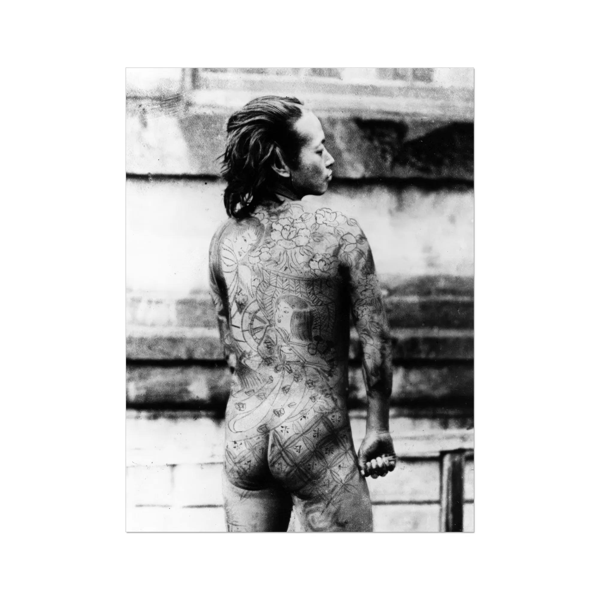 Tattooed Betto Art Print, Person Extensive Full Body Tattoos