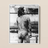 Tattooed Betto - Sexy Japanese Horse-man Art Print / Canvas, 12x16’’ / 31x41cm / White Frame, Posters Prints & Visual Artwork, Toby Leon