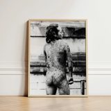 Tattooed Betto - Sexy Japanese Horse-man Art Print / Canvas Black-and-white Framed Photograph Person Intricate Tattoos Arms Light Irezumi,