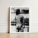 Tattooed Betto - Sexy Japanese Horse-man Art Print / Canvas Black-and-white Framed Photograph Person Intricate Tattoos Arms Minimalist