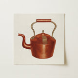 Tea Kettle - Edward L. Loper 1930s Kitchen Art Print / Canvas, 12x12’’ / 31x31cm / Unframed / no Border, Posters Prints & Visual Artwork,