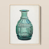 Teal Carafe - Van Silvay 1930s Glassware Art Print / Canvas, 12x16’’ / 31x41cm / Natural Frame, Posters Prints & Visual Artwork, Toby Leon
