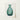 Hand-painted Illustration Vintage-style Green Glass Bottle Fluted Ribbed Teal Carafe, Van Silvay Decorative, 1930s Glassware Art