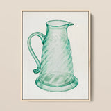 Teal Molasses Jug - Giacinto Capelli 1930s Kitchen Art Print / Canvas, 12x16’’ / 31x41cm / Natural Frame, Posters Prints & Visual Artwork,