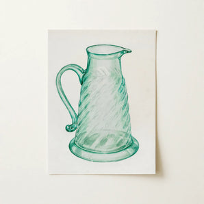 Teal Molasses Jug - Giacinto Capelli 1930s Kitchen Art Print / Canvas, 12x16’’ / 31x41cm / Unframed / no Border, Posters Prints & Visual