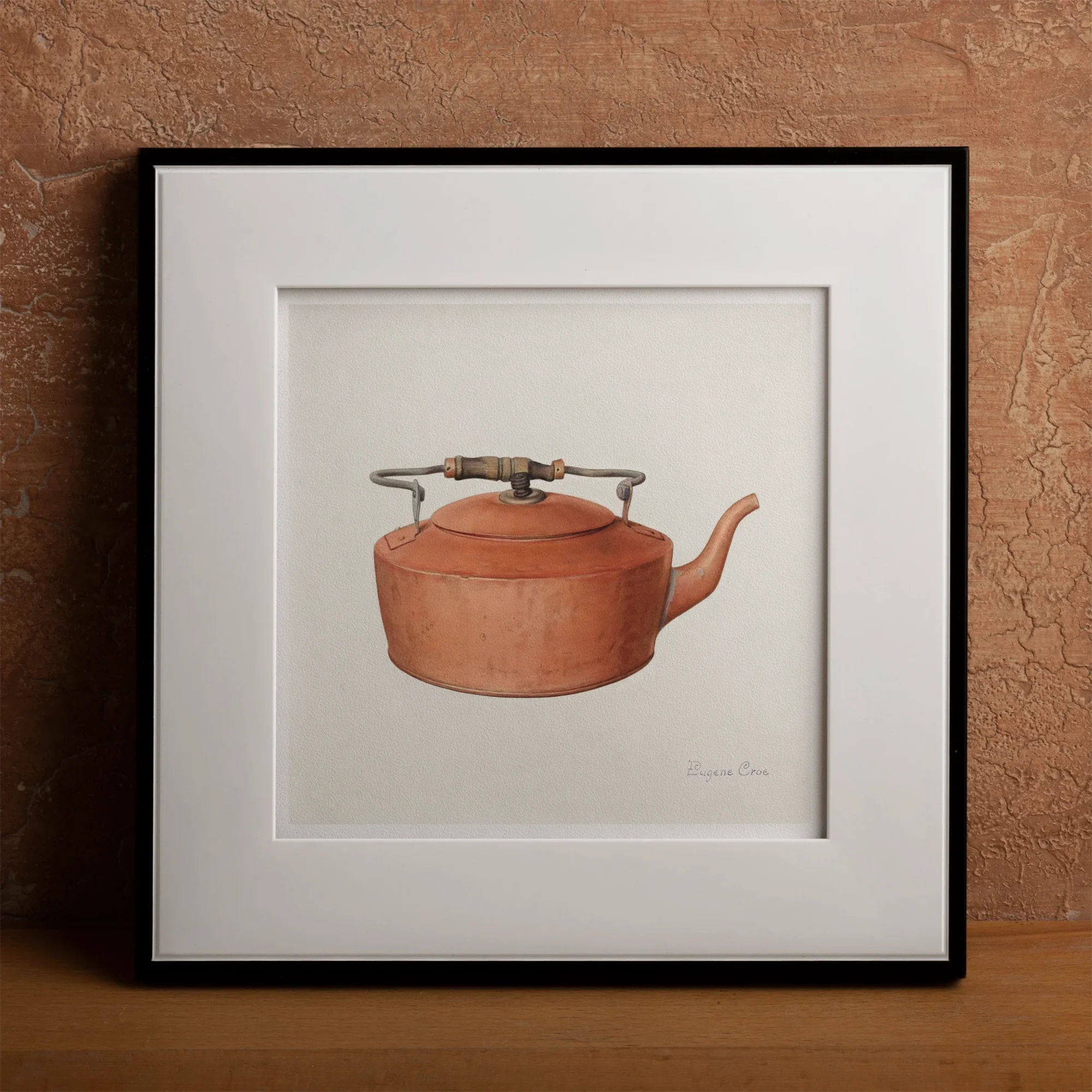 Copper Tea Kettle - Eugene Croe 1930s Kitchen Art Print Posters Prints & Visual Artwork