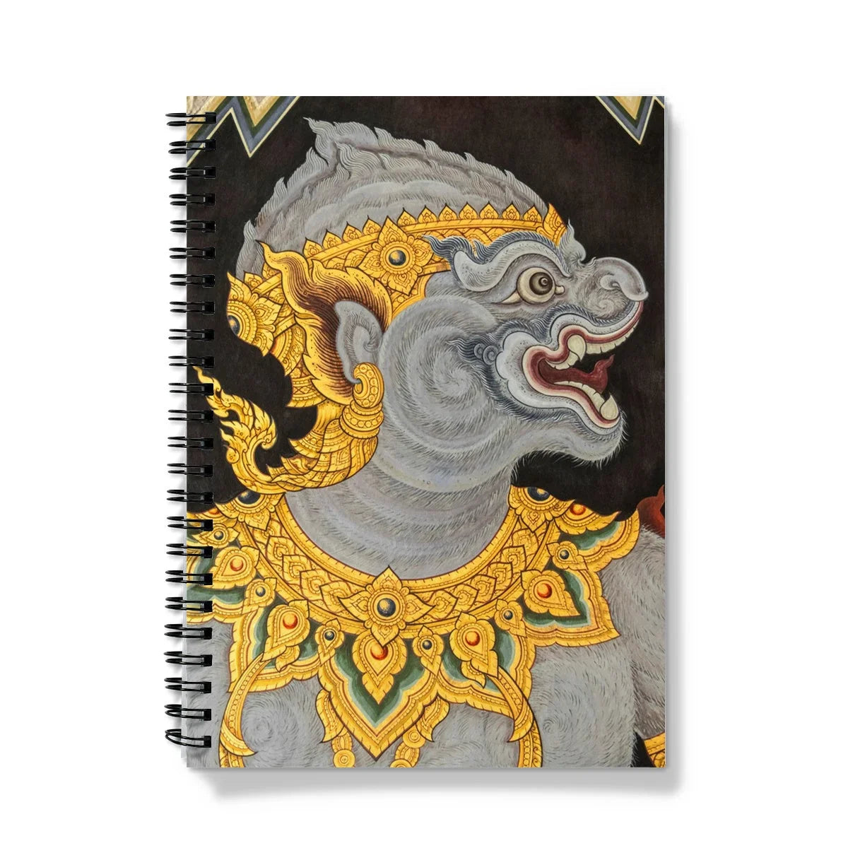 Thai Monkey See too - Ancient Style Fresco Notebook A5 - Graph Paper Notebooks & Notepads