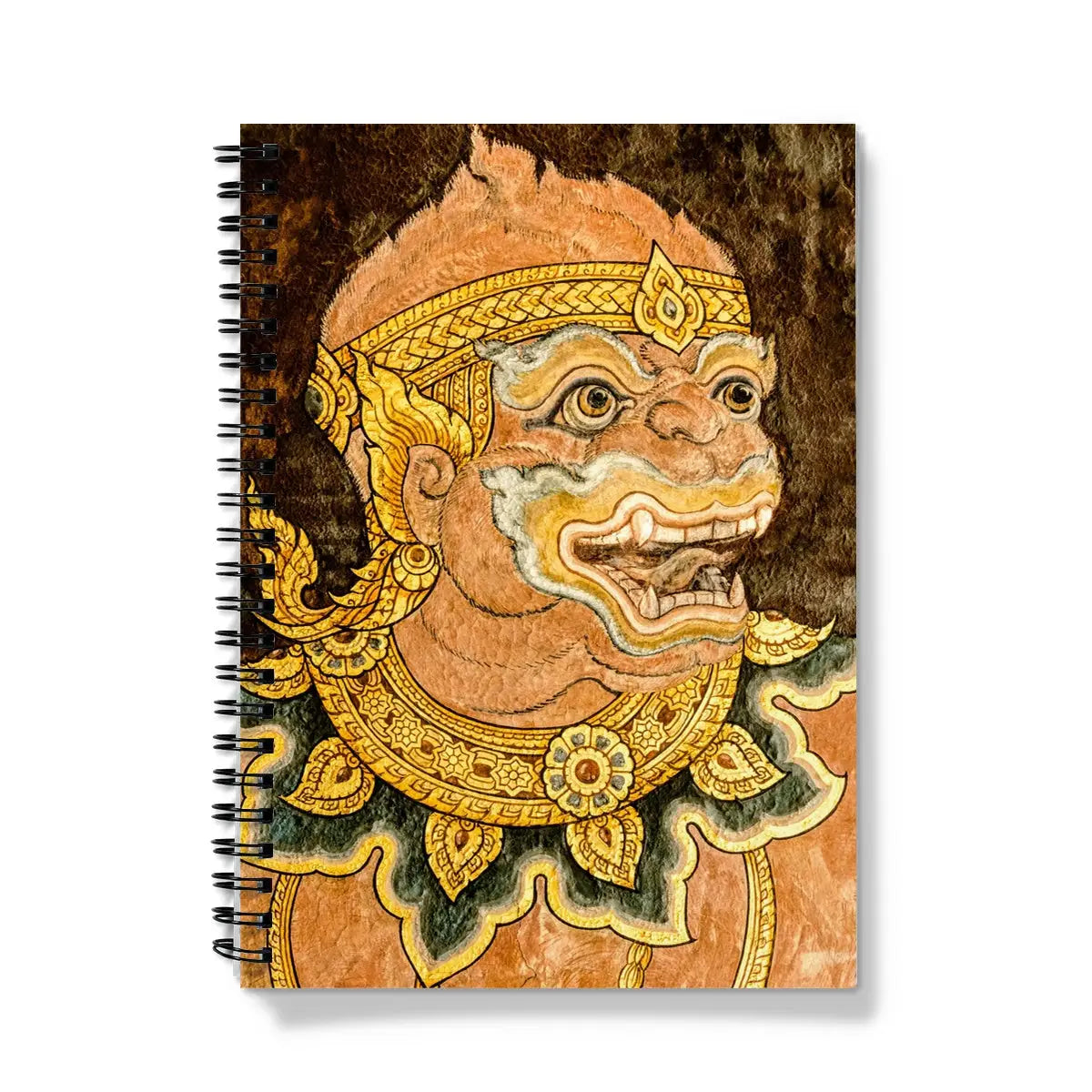 Thai Monkey See - Traditional Fresco Art Notebook - A5 - Graph Paper - Notebooks & Notepads - Aesthetic Art