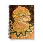 Thai Monkey See - Traditional Fresco Art Notebook A5 - Graph Paper Notebooks & Notepads