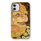 Thai Monkey See - Traditional Fresco Iphone Case, 11 / Matte, Iphone Case Ornate Thai-style Demon Mythical Creature Design