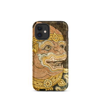 Thai Monkey See - Traditional Fresco Iphone Case, 12 Mini / Matte, Hanuman-themed Phone Case