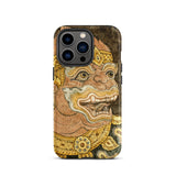Thai Monkey See - Traditional Fresco Iphone Case 13 Pro / Matte Phone Case Monkey Deity Design Wat Phra Kaew, Siam’s Legendary Simians,