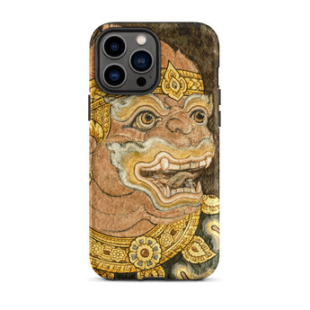 Thai Monkey See - Traditional Fresco Iphone Case, 13 Pro Max / Matte, Hanuman-themed Phone Case