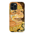 Thai Monkey See - Traditional Fresco Iphone Case, 13 Pro Max / Matte, Phone Case Colorful Ornate Balinese-style Demon Mask Design