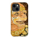 Thai Monkey See - Traditional Fresco Iphone Case, 14 / Matte, Phone Case Colorful Thai-style Demon Mask Design