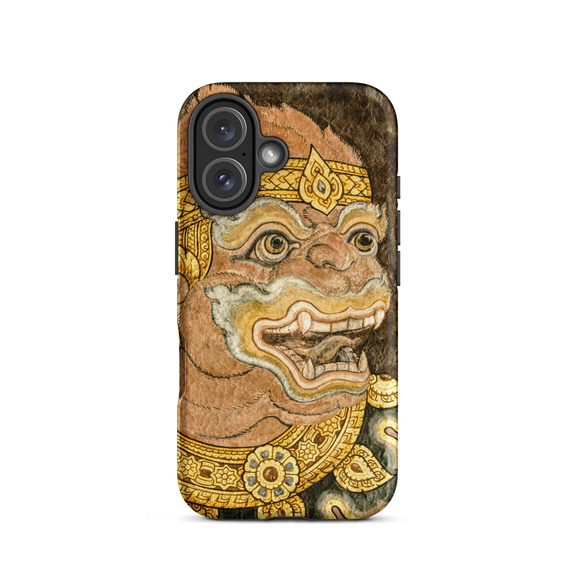 Thai Monkey See Traditional Fresco Iphone Case, 16 / Matte, Hanuman Themed Phone Case