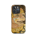 Thai Monkey See - Traditional Fresco Iphone Case 16 Pro / Matte Phone Case Monkey Deity Design Wat Phra Kaew, Siam’s Legendary Simians,