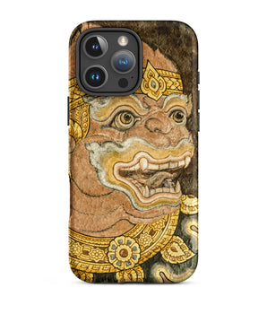 Iphone 16 Pro Max / Matte Thai Monkey See - Traditional Fresco Case Wat Phra Kaew, Siam’s Legendary Simians, Grinning Deity