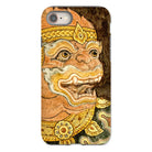 Thai Monkey See - Traditional Fresco Iphone Case, 8 / Matte, Phone Case Colorful Thai-style Demon Mythical Creature Design