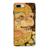 Thai Monkey See - Traditional Fresco Iphone Case 8 Plus / Matte Phone Case Colorful Thai-style Demon Mask Design Wat Phra Kaew, Siam’s