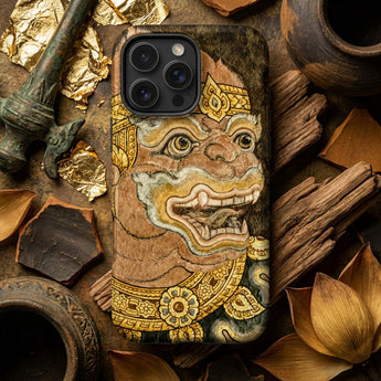 Thai Monkey See - Traditional Fresco Iphone Case, Mobile Phone Cases, Toby Leon