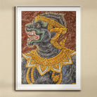 Thai Monkey do too - Traditional Mural Framed Art Print Posters Prints & Visual Artwork